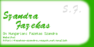 szandra fazekas business card